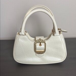 Charles & Keith Bag Avis Belted Top Handle Mini Bag Cream